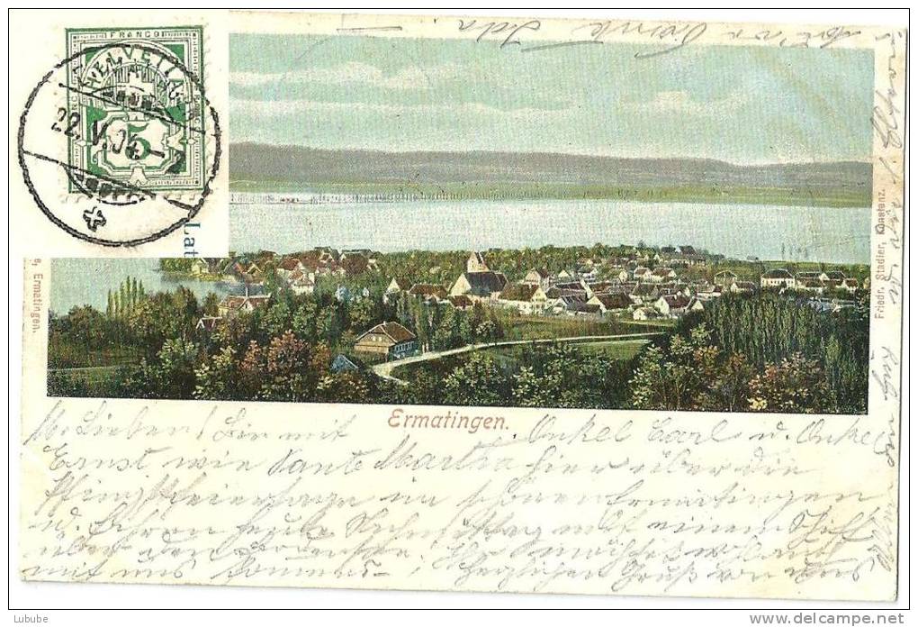 Ermatingen - Alte Dorfansicht Mit Bodensee        1904 - Ermatingen