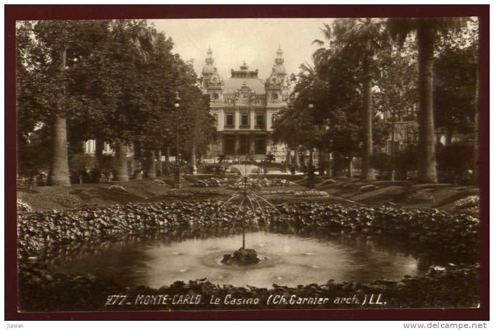 Cpa  Carte Photo De Monaco  Monte Carlo Le Casino -- Ch. Garnier  Arch. -   SAB20 - Autres & Non Classés