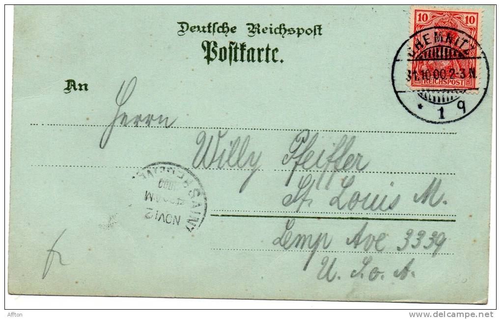 Gruss Aus Chemnitz 1898 Postcard - Chemnitz