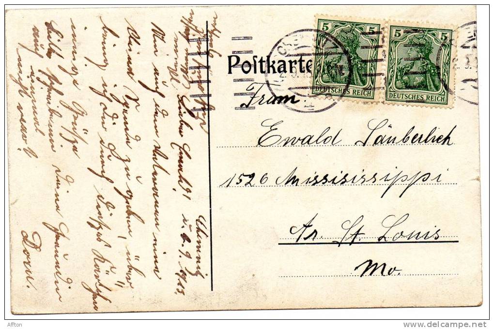 Kornblumen Tag Chemnitz 2 Septembar 1913 Postcard - Chemnitz