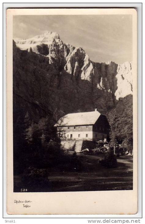 EUROPE SLOVENIA ALJAZEV MOUNTAIN HOME ON TRIGLAV MOUNTAIN 1015 M Nr. 526 OLD POSTCARD - Slovenia