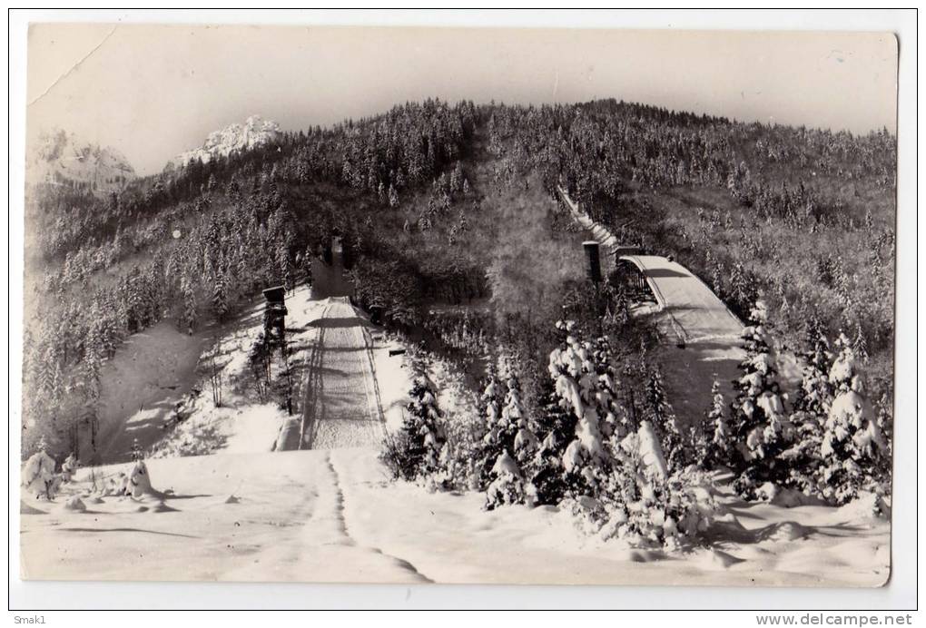 EUROPE SLOVENIA GOZD MARFULJEK THE MOUNTAIN JUMPING GROUND BIG POSTCARD 1963. - Slovenia