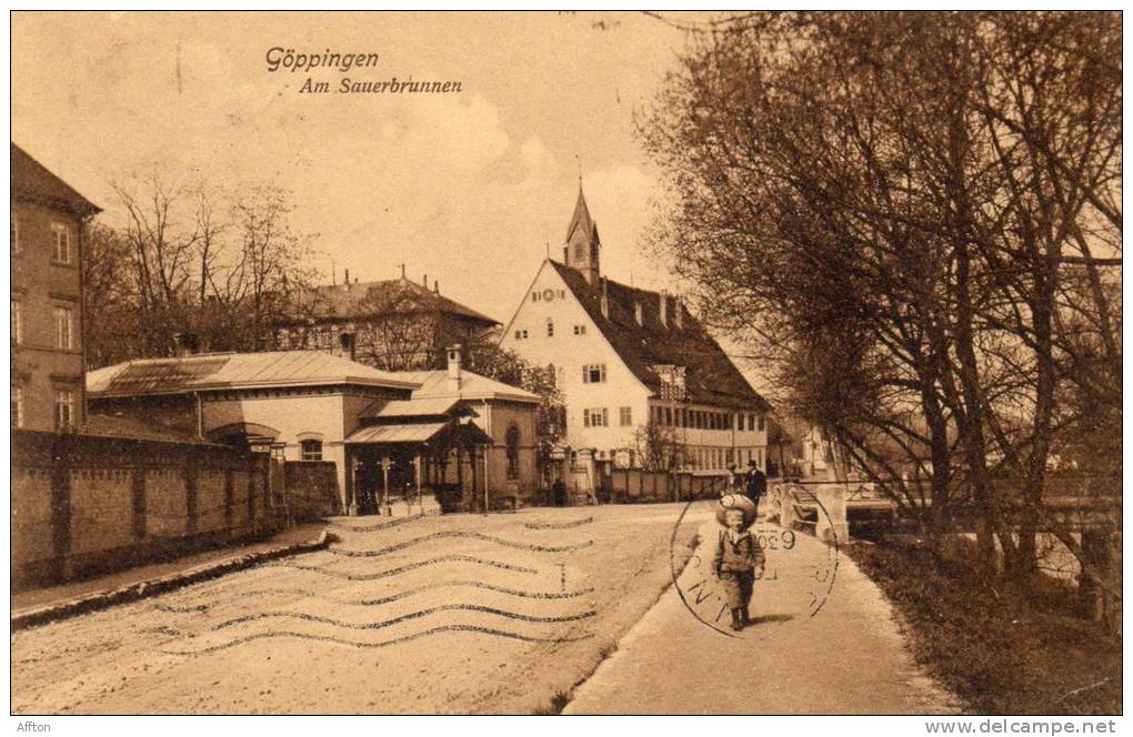 Am Sauerbrunnen Goppingen 1905 Postcard - Goeppingen