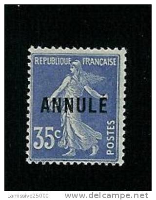 FRANCE TYPE SEMEUSE  N° 142 A  C I  1 *    SURCHARGE ANNULE POUR LES COURS D´ INTRUCTION - Lehrkurse