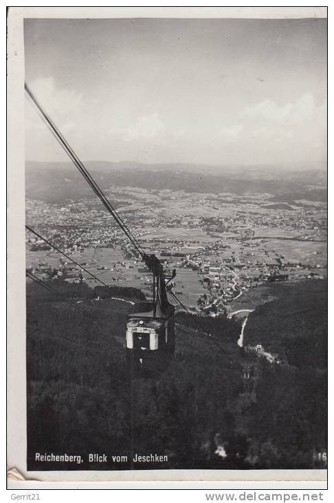 BÖHMEN & MÄHREN, REICHENBERG / LIBEREC, Blick Vom Jeschken - Bergbahn 1941 - Sudeten