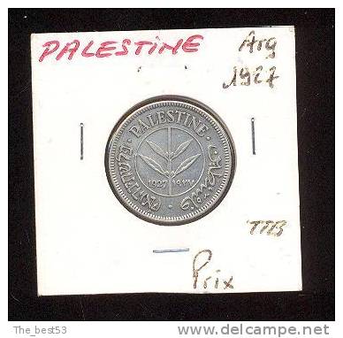 Palestine (Israël)  -  50 Mils -  1927  -  Argent  -    TTB - Israel