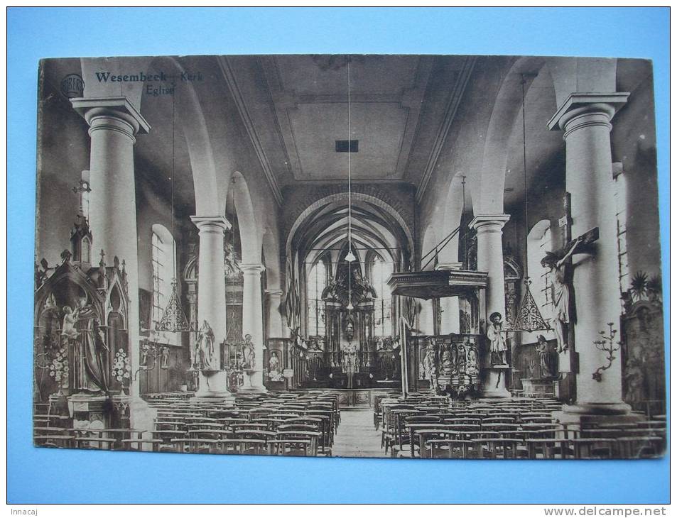 Ma Réf: 49-18.                  WESEMBEEK    Kerk   Eglise  ( Brunâtre ). - Wezembeek-Oppem