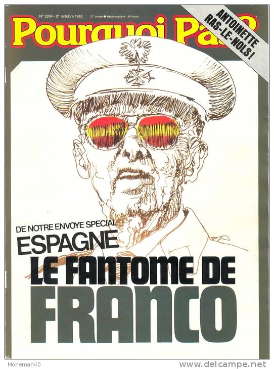 Couverture De L´hebdomadaire Belge "POURQUOI PAS" Avec Comme Sujet 'ESPAGNE - LE FANTOME DE FRANCO' - Posters