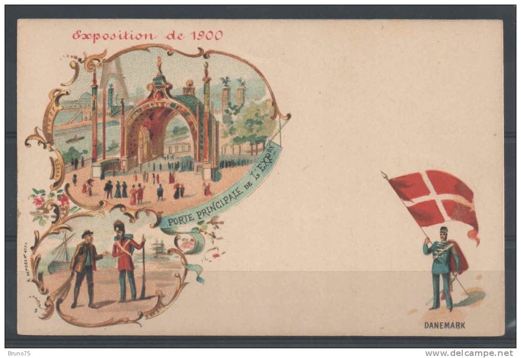 75 - PARIS - Exposition De 1900 - DANEMARK - Porte Principale De L'Exposition - Publicité Pierre Petit - Expositions
