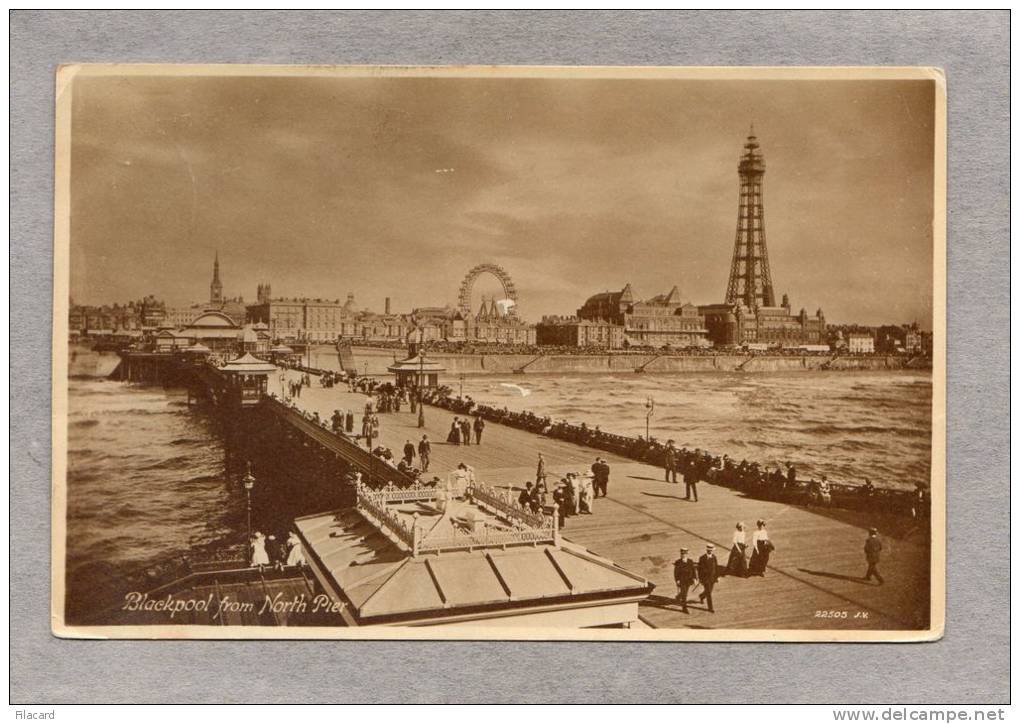 34407      Regno  Unito,  Blackpool  From  North Pier,  VG  1914 - Blackpool