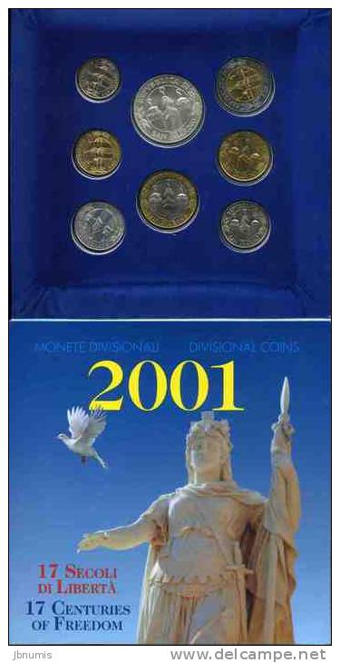 San Marin Marino Coffret Officiel BU 10 à 5000 Lire 1996 17 Siècles De Paix Argent KM MS61 - San Marino