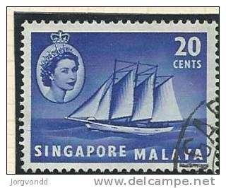 Singapur 1955 (36) Gest.° - Singapore (...-1959)