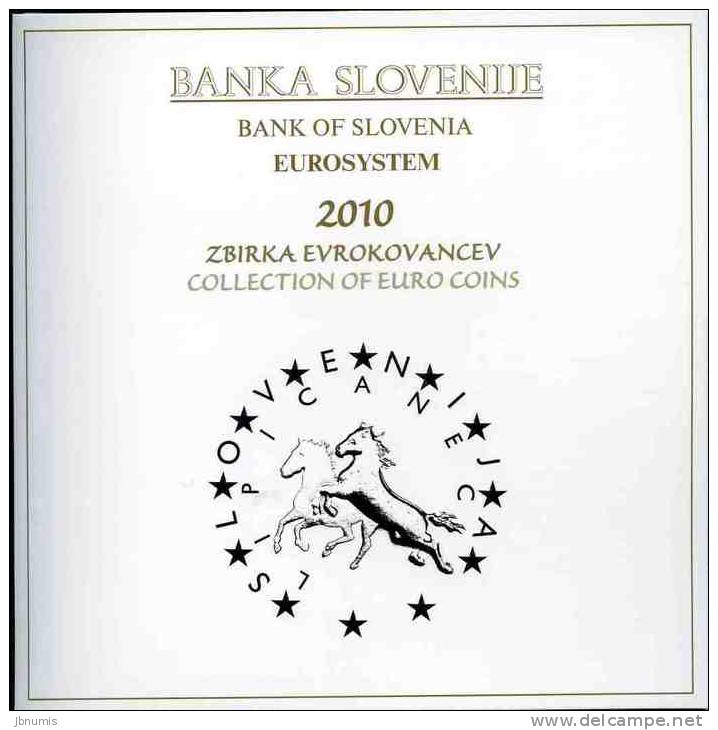 Slovénie Slovenia Coffret Officiel BU 1 Cent à 3 Euro 2010 Jardin Botanique Et Capital Du Livre - Slovenia