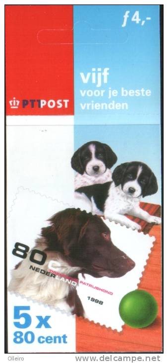 Olanda Pays-Bas Nederland 1999  Carnet Cani Dogs 5v  ** MNH - Carnets Et Roulettes