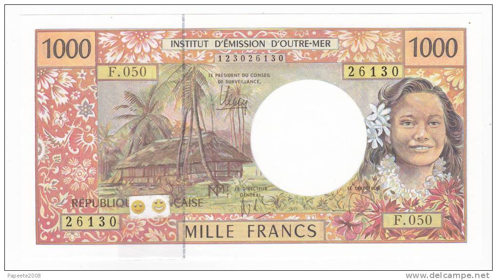 Polynésie Française / Tahiti - 1000 FCFP / F.050 / 2012 / "Nouvelles Signatures" - Neuf / Jamais Circulé - Territoires Français Du Pacifique (1992-...)