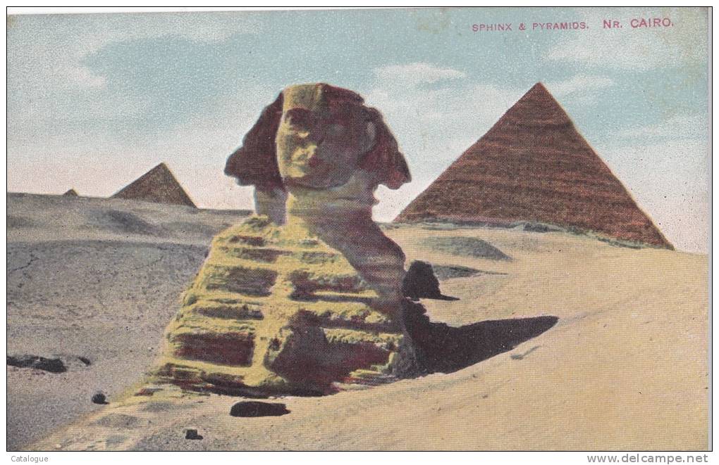 CPA  CAIRO - Sphinx Et Pyramids - Cairo