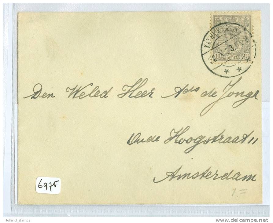 BRIEFOMSLAG Uit 1923 * NVPH 81 Van KATWIJK A/d RIJN  Naar AMSTERDAM (6975) - Lettres & Documents