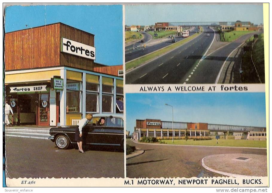 CP Newport Pagnell Bucks Motorway Fortes Buckinghamshire Angleterre Royaume Uni Multivues Multi Vues - Buckinghamshire