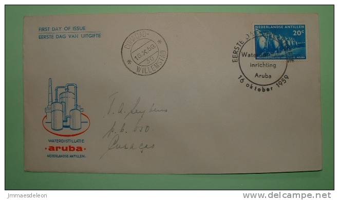 Netherlands Antilles (Curacao) 1959 FDC Cover To Curacao - Sea Water Distillation Plant - Antilles