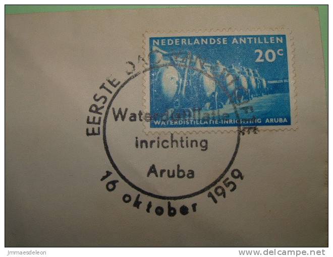 Netherlands Antilles (Curacao) 1959 FDC Cover To Curacao - Sea Water Distillation Plant - West Indies