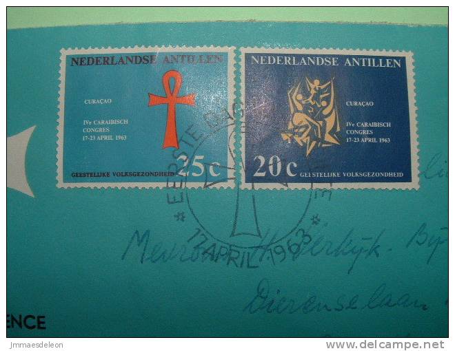 Netherlands Antilles (Curacao) 1963 FDC Cover To Holland - Mental Health - West Indies