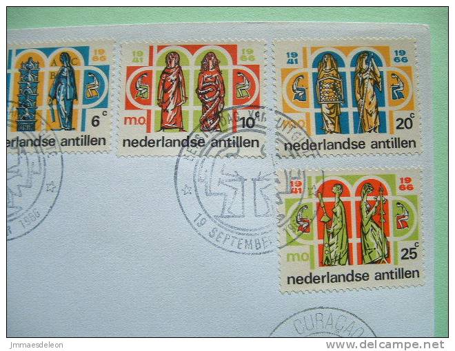 Netherlands Antilles (Curacao) 1966 FDC Cover - Liberal Arts And Grammar - Arithmetic - Astronomy - Music - Geometry - Antillen