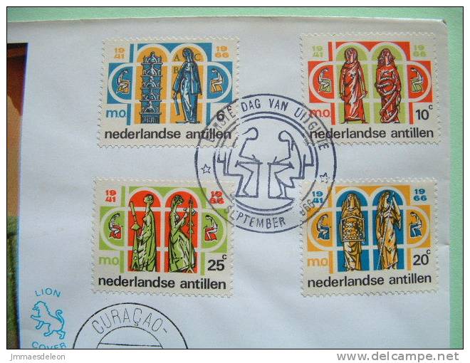 Netherlands Antilles (Curacao) 1966 FDC Cover - Liberal Arts And Grammar - Arithmetic - Astronomy - Music - Geometry - Antillen