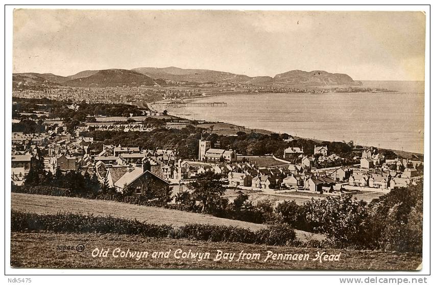 OLD COLWYN AND COLWYN BAY FROM PENMAEN HEAD - Caernarvonshire