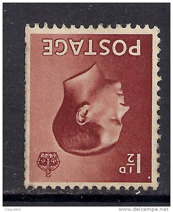 GB 1936 KEV111 1 1/2d RED BROWN MM STAMP INVERT WMK SG 459 Wi.( E652 ) - Unused Stamps