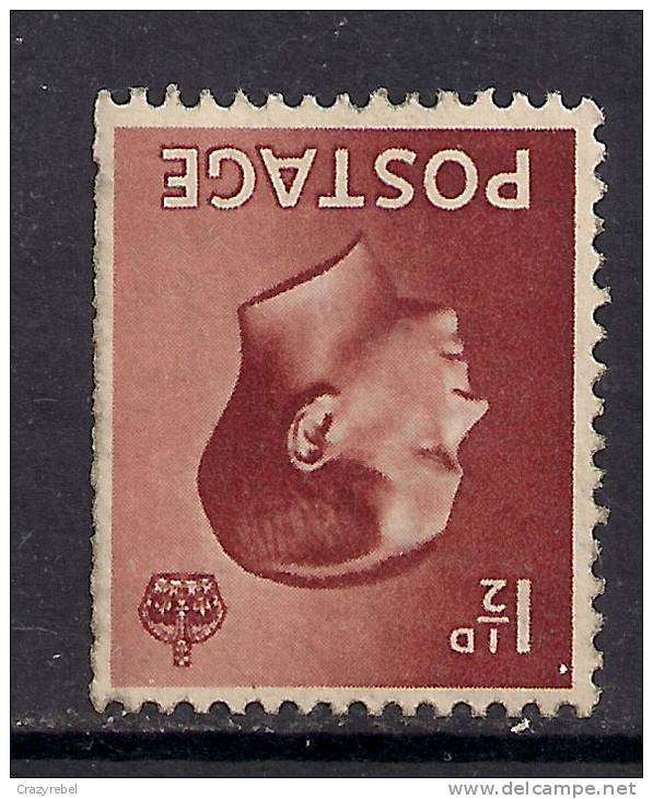 GB 1936 KEV111 1 1/2d RED BROWN MM STAMP INVERT WMK SG 459 Wi.( E652 ) - Nuevos