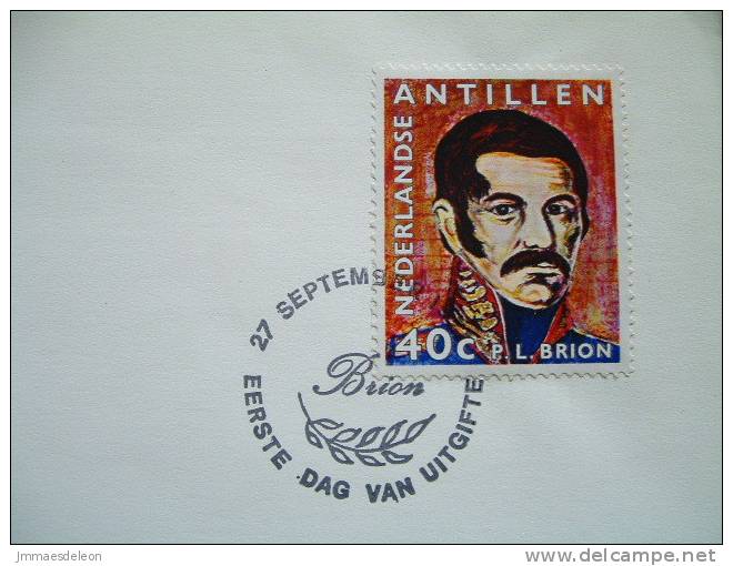 Netherlands Antilles (Curacao) 1971 FDC Cover - Pedro Luis Brion - Naval Commander In Fight For South America Independen - Antillas Holandesas