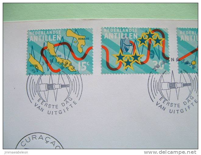 Netherlands Antilles (Curacao) 1973 FDC Cover - Communications - Inter Island Submarine Cable - Map - Antillen