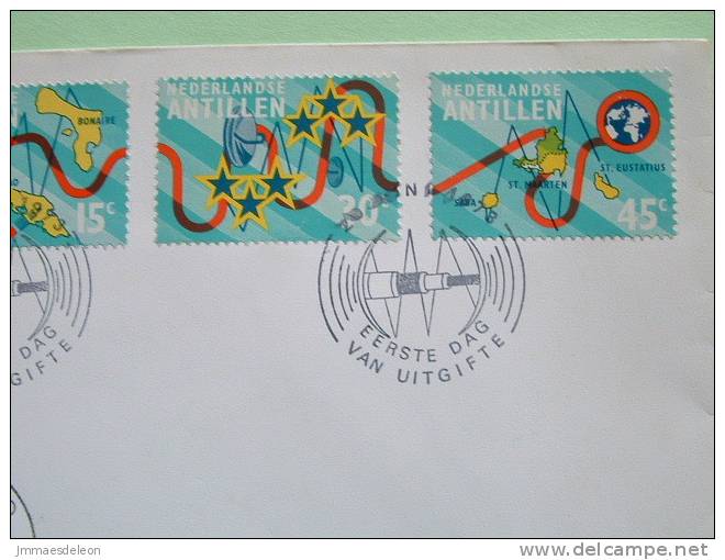 Netherlands Antilles (Curacao) 1973 FDC Cover - Communications - Inter Island Submarine Cable - Map - Antillen