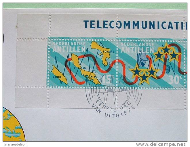 Netherlands Antilles (Curacao) 1973 FDC Cover - Communications - Inter Island Submarine Cable - Map - Antillas Holandesas