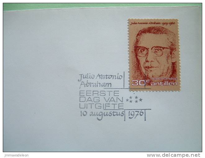 Netherlands Antilles 1976 FDC Cover - Julio Antonio Abraham - Democratic Party - Antilles