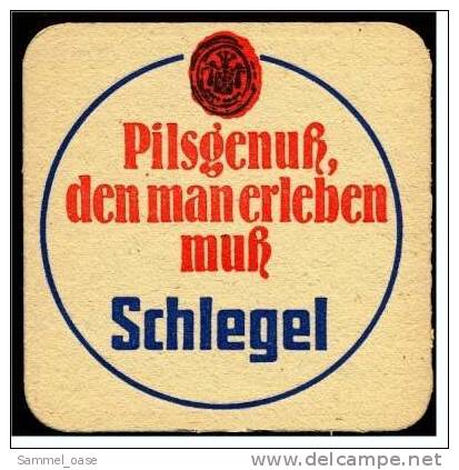 Bierdeckel  ,  Schlegel  - Pilsgenuß, Den Man Erleben Muß - Sous-bocks