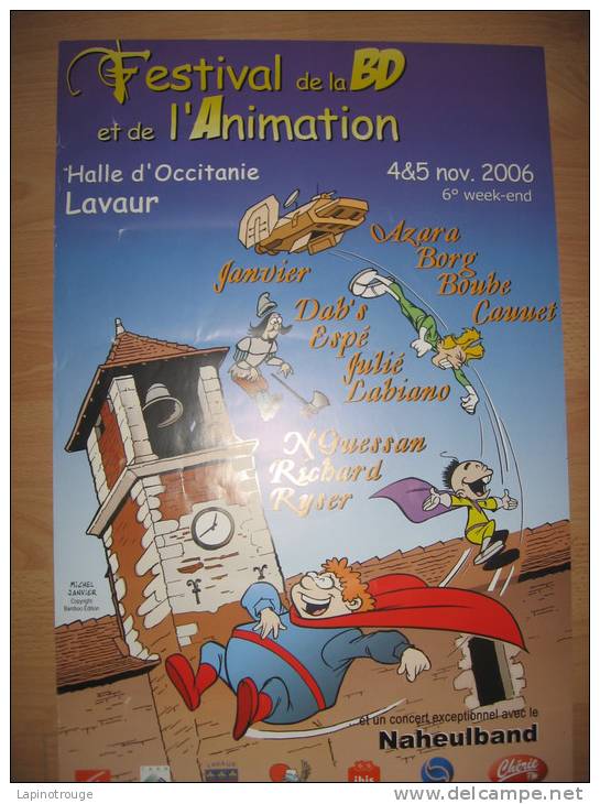 Affiche JANVIER Michel Festival BD Lavaur 2006 - Afiches & Offsets