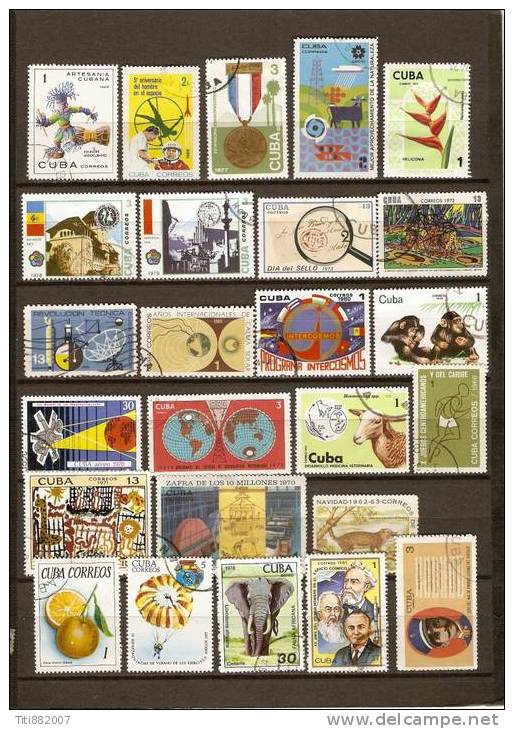 CUBA.    Bon  Lot   25  Différents. - Collections, Lots & Series