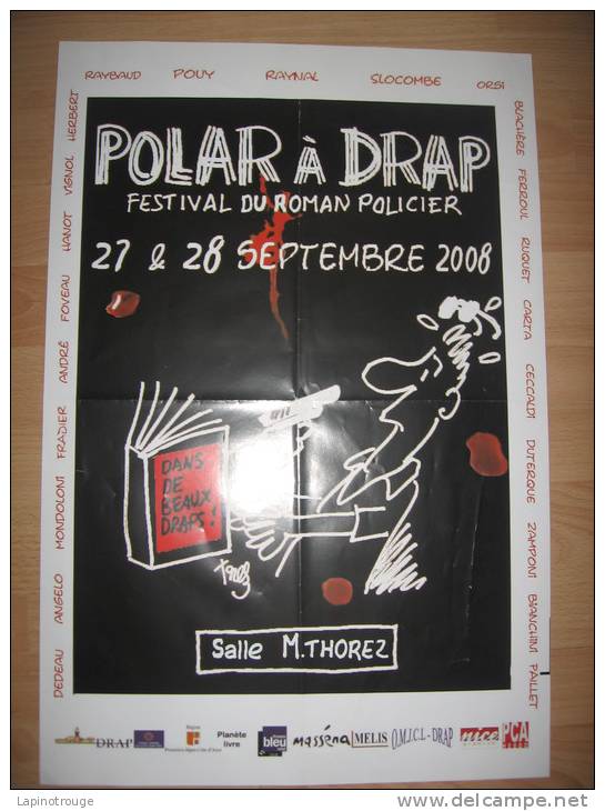 Affiche TREZ Festival Roman Policier Drap 2008 - Afiches & Offsets