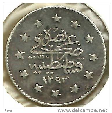 TURKEY 1 KURUSH INSCRIPTIONS IN ARABIC FRONT &BACK YEAR3 AH1293 -1904 AG SILVER EF KM735 READ DESCRIPTION CAREFULLY !!! - Turquia