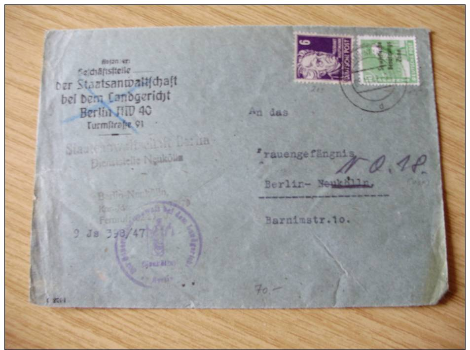 SBZ, 1948, Beleg SBZ Mit West-Berliner Stempel BERLIN-NEUKÖLLN - Altri & Non Classificati