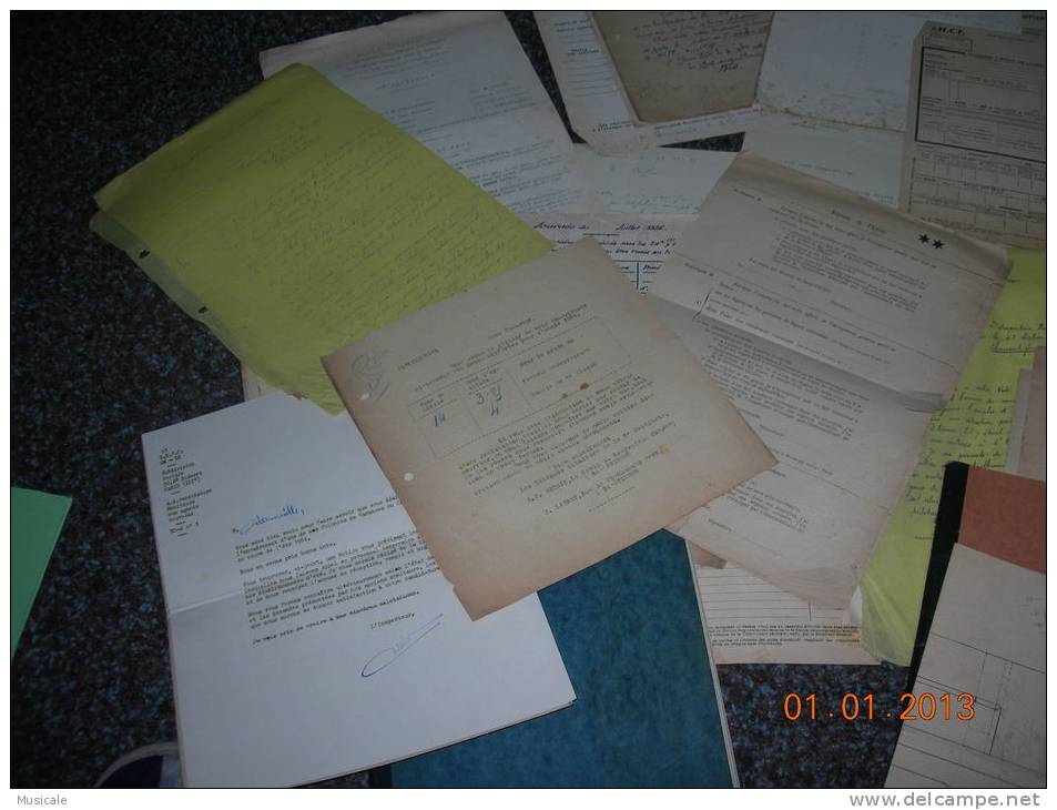 Lot de divers documents de travail et correspondance dans CHEMIN DE FER PARIS LYON dans la PLM