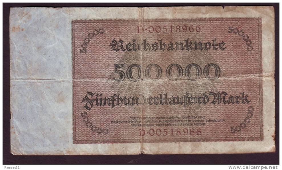 DEUTSCHES REICH - 500.000 Mark 1923 - Salvador