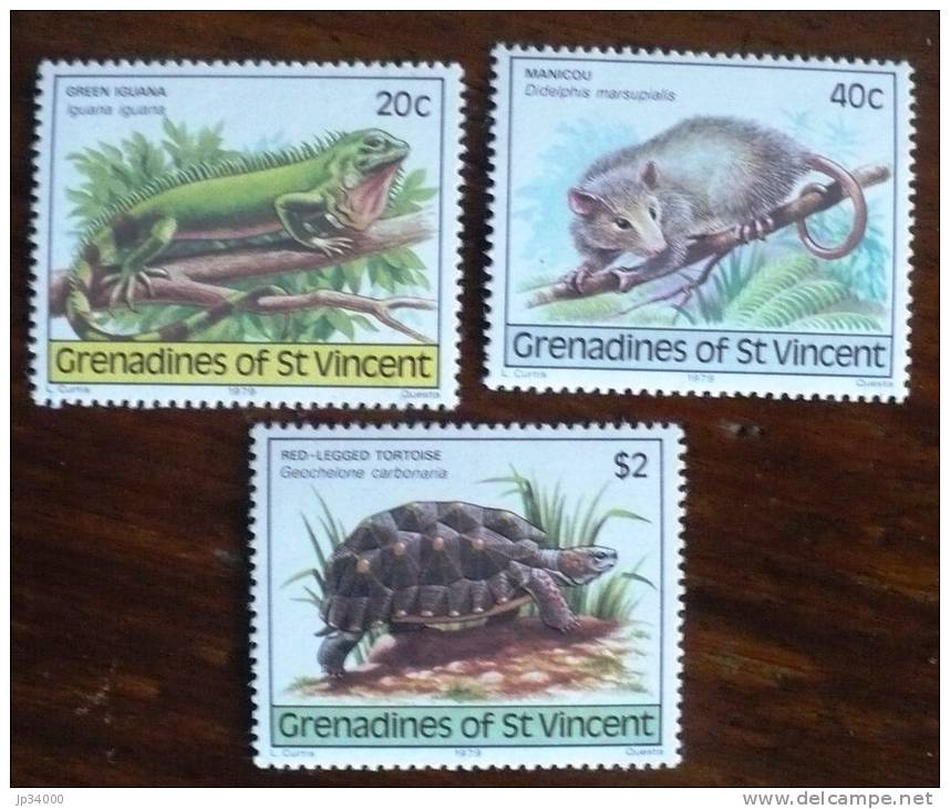 GRENADINES ST VINCENT Tortue + Reptile (Yvert N° 159/61) Neuf Sans Charniere. MNH - Autres & Non Classés