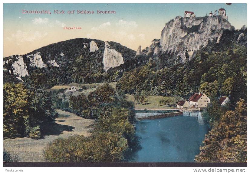 Germany Deutsches Reich PPC Donautal, Blick Auf Schloss Bronnen TUTTLINGEN 1912 To STUTTGART (2 Scans) - Tuttlingen