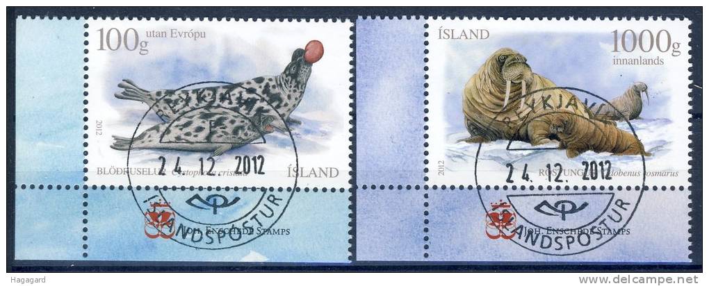 #Iceland 2012. Seals  Set . Cancelled (o) - Oblitérés