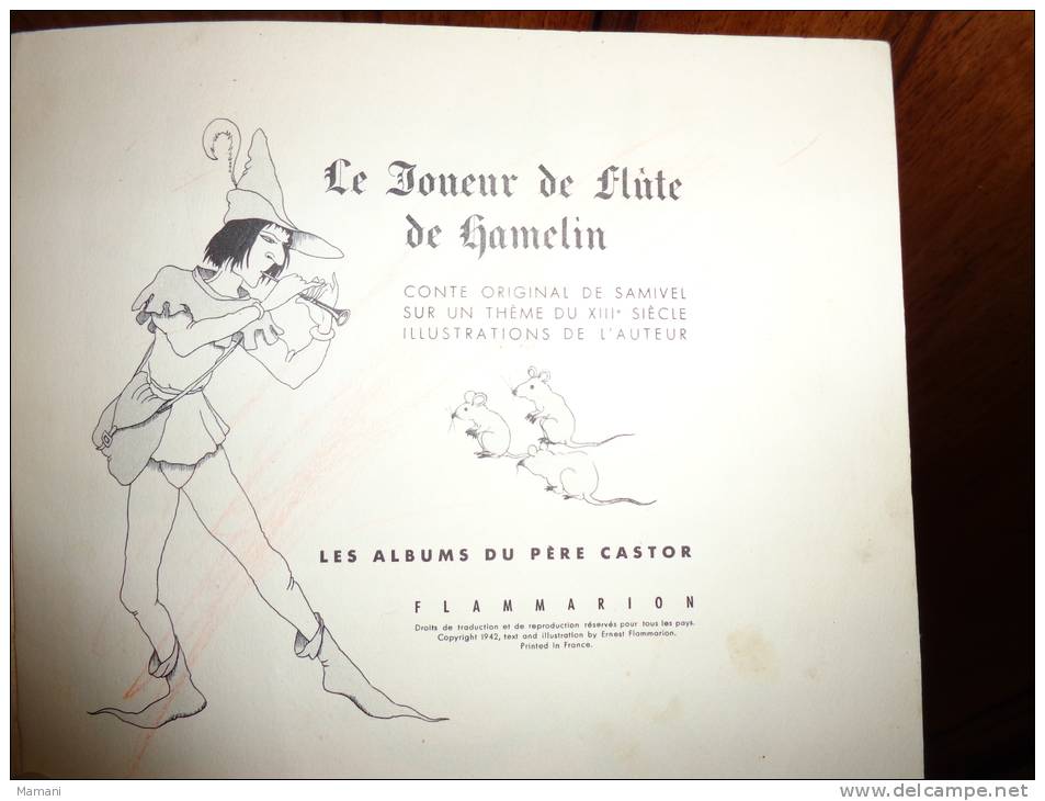 Le Joueur De Flute- De Hamelin Illustration D'apres L'auteur Albums Du Pere Castor Flammarion-rat- - Autres & Non Classés