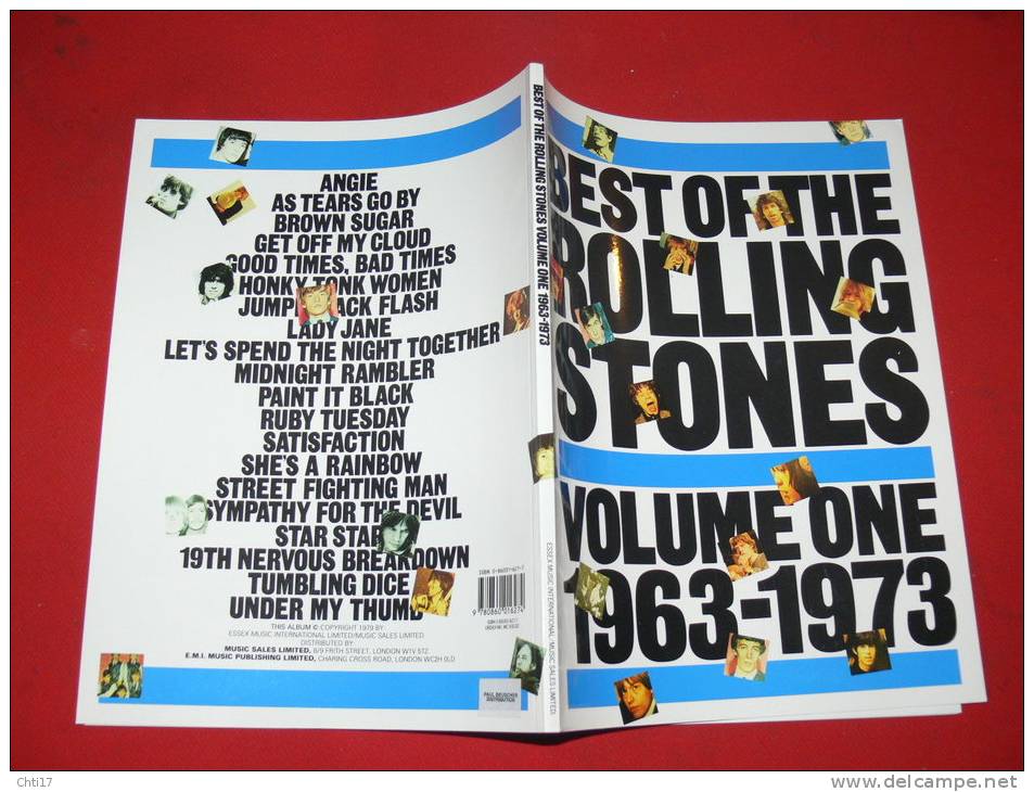 PARTITIONS BEST OF THE ROLLING STONES VOLUME ONE 1963/1973   VALEUR 28. EUROS - Autres & Non Classés