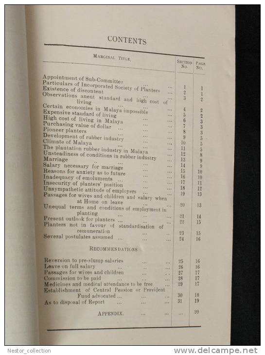 Planteurs Caoutchouc  Agriculture Malaisie Report Society Of Planters Malay Peninsula  1923 Rare - Landwirtschaft