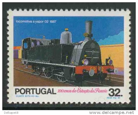 Portugal 1990 Mi 1842 YT 1821 ** Steam Locomotive No. 02 (1887) / Dampflokomotive Baureihe 02 - Rossio Railway - Treinen